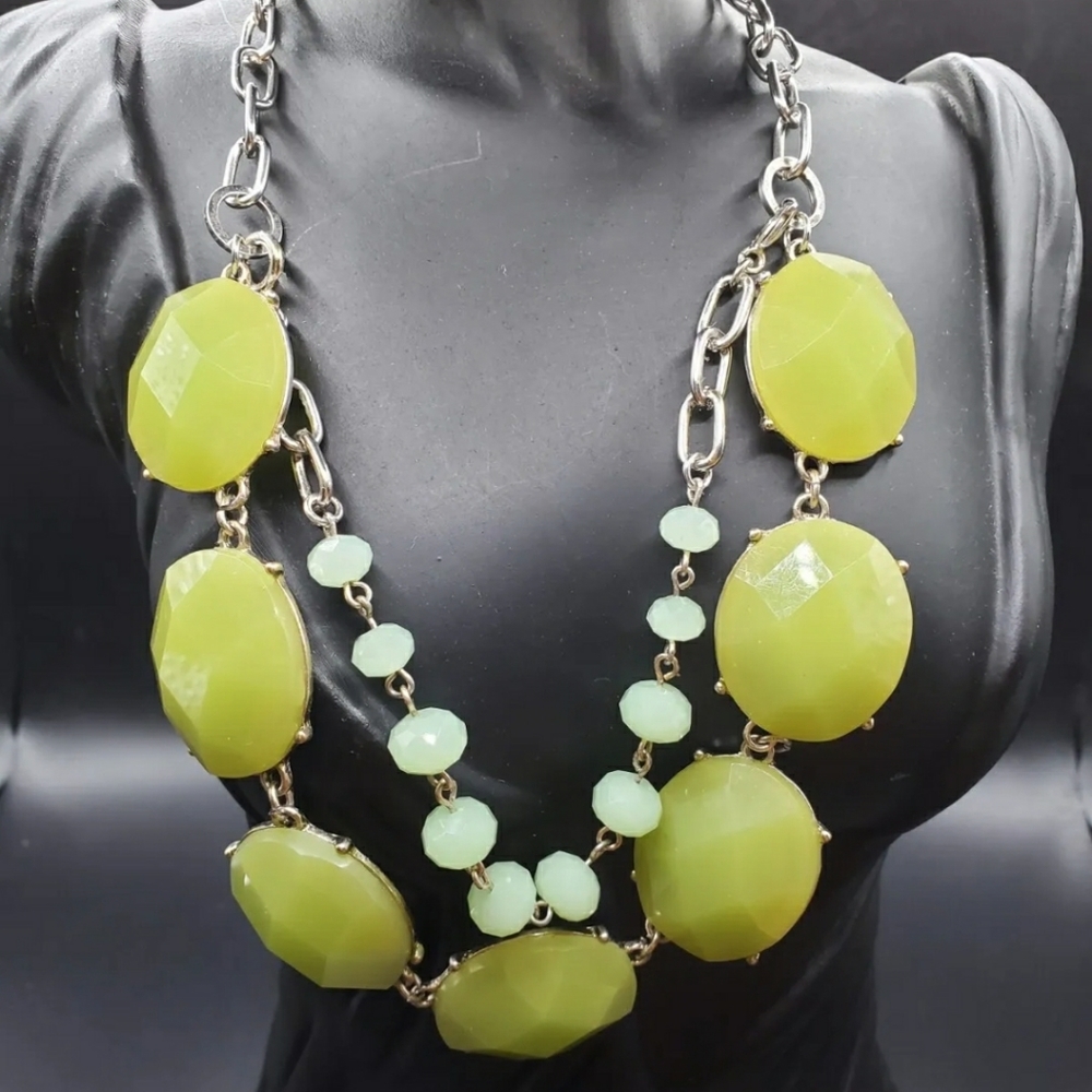 Premier Designs Jewelry Gold Tone Acrylic Necklace